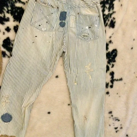 Magnolia Pearl Railroad Stripe Distressed Jeans - Picture 5 of 6